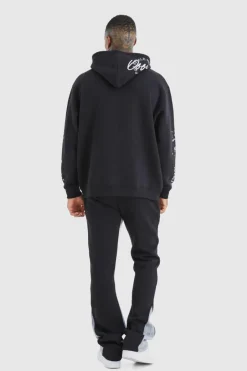 Slim Stacked Flare Jogger With Gusset Panel