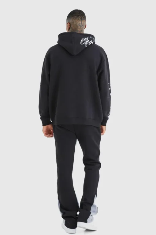 Slim Stacked Flare Jogger With Gusset Panel