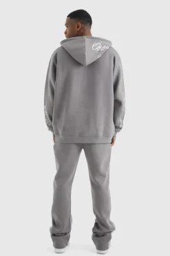 Slim Stacked Flare Jogger With Gusset Panel