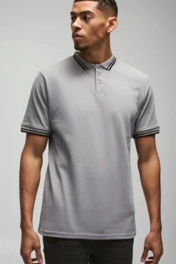 Slim Tipped Pique Polo
