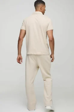 Slim Zip Neck Polo