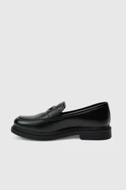 Slip On Loafer With Man Branding In Black