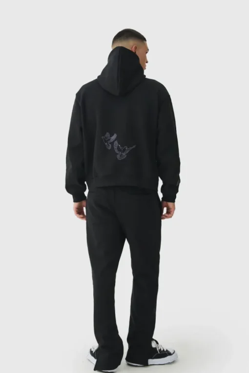 Smart Split Hem Embroidered Super Heavyweight Loopback Joggers