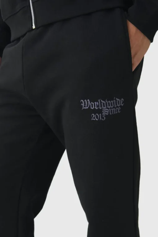 Smart Split Hem Embroidered Super Heavyweight Loopback Joggers