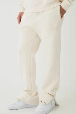 Smart Split Hem Super Heavyweight Flock Print Joggers