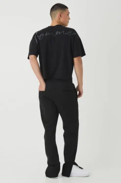 Smart Split Hem Super Heavyweight Puff Print Joggers