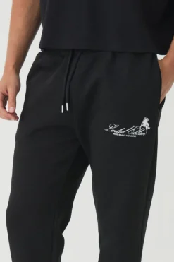 Smart Split Hem Super Heavyweight Puff Print Joggers