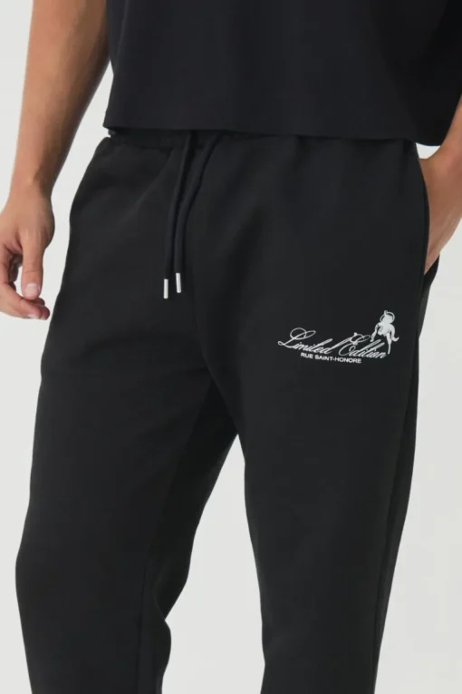 Smart Split Hem Super Heavyweight Puff Print Joggers