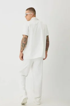 Soft Twill Tonal Monogram Shirt & Trouser Set