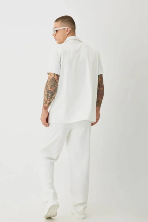 Soft Twill Tonal Monogram Shirt & Trouser Set