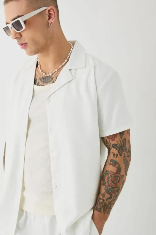 Soft Twill Tonal Monogram Shirt & Trouser Set