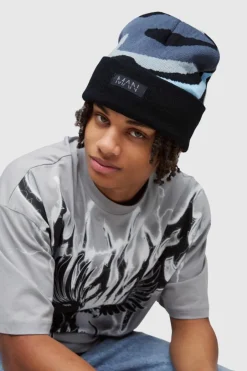 Spray Paint Effect Graphic Beanie