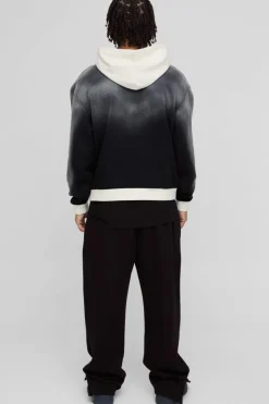 Straight Fit Homme Print Split Hem Jogger