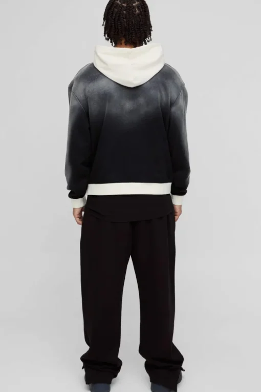 Straight Fit Homme Print Split Hem Jogger