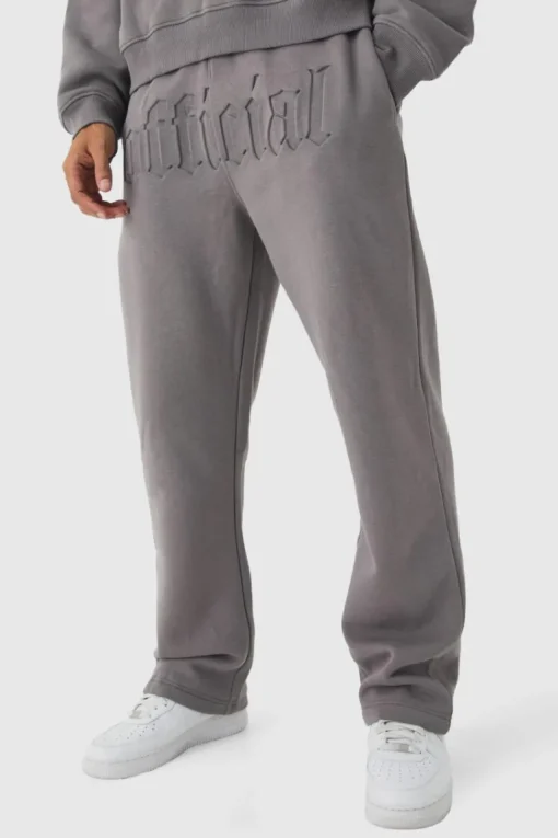 Straight Fit Official Embossed Jogger