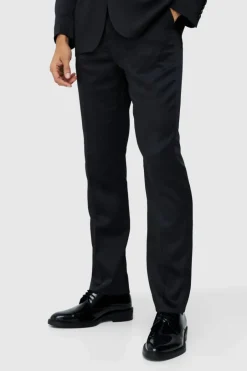 Straight Fit Satin Blazer & Trouser Suit