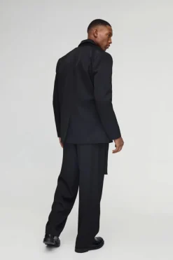 Straight Fit Wrap Front Blazer & Trouser Suit