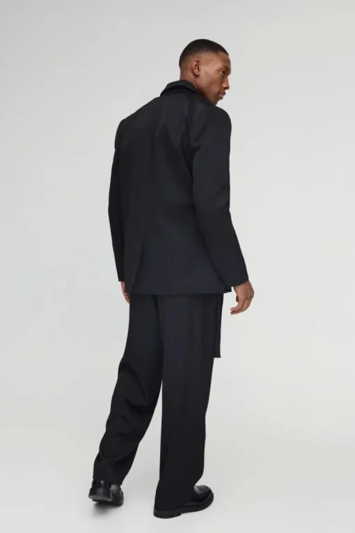 Straight Fit Wrap Front Blazer & Trouser Suit