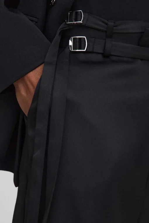 Straight Fit Wrap Front Blazer & Trouser Suit