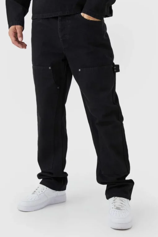 Straight Leg Carpenter Black Jeans