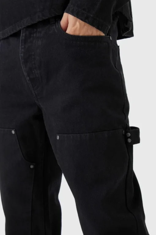 Straight Leg Carpenter Black Jeans