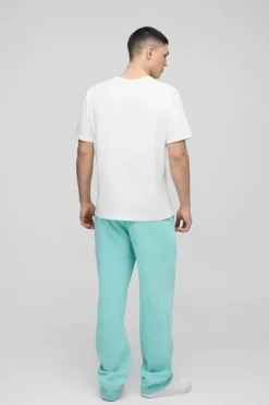 Straight Leg Distressed Washed Jogger