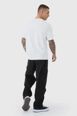 Straight Leg Elasticated Waist Bengaline Cargo Trouser