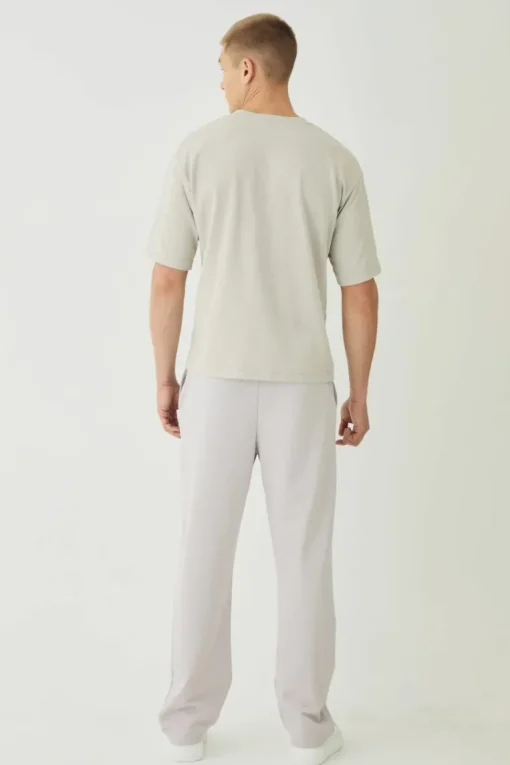 Straight Leg Jersey Twill Jogger