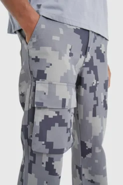 Straight Leg Pixel Camo Cargo Pocket Trouser