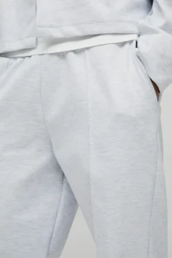 Straight Leg Scuba Pintuck Front Trouser