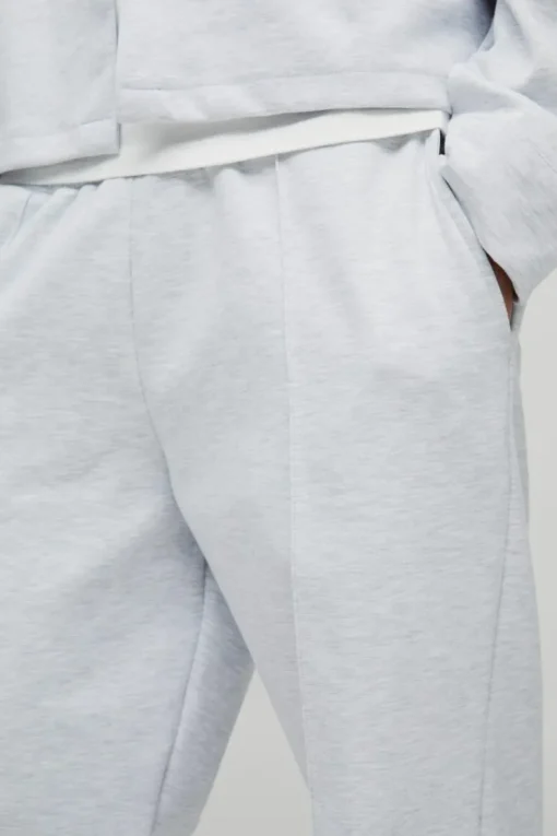 Straight Leg Scuba Pintuck Front Trouser