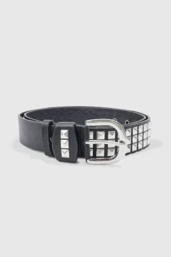 Studded Faux Leather Belt