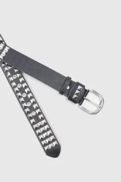 Studded Faux Leather Belt