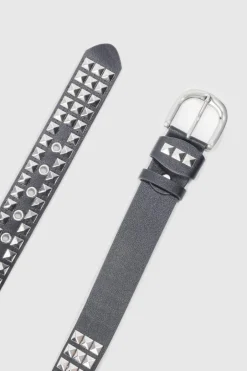 Studded Faux Leather Belt