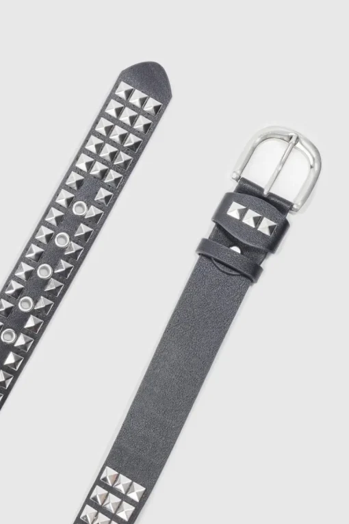 Studded Faux Leather Belt