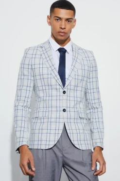 Super Skinny Check Single Breasted Suit
