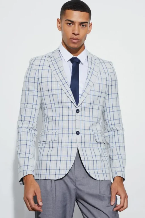 Super Skinny Check Single Breasted Suit