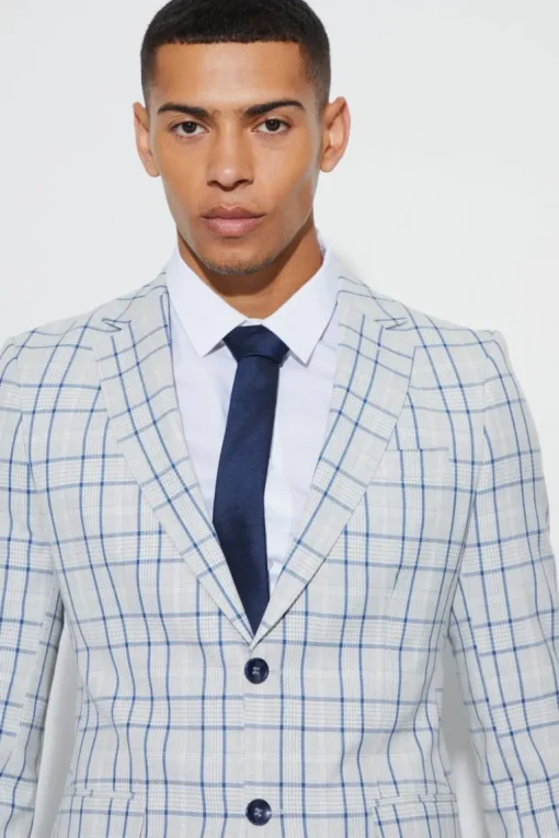 Super Skinny Check Single Breasted Suit