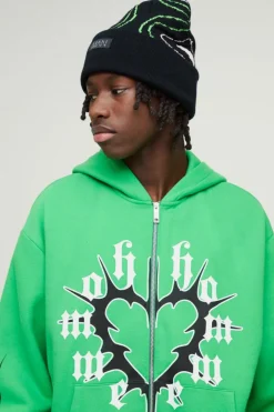 Swirl Print Man Tab Graphic Beanie