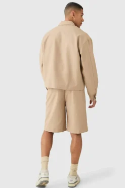 Tailored Zip Up Boxy Fit Harrington Smart Set