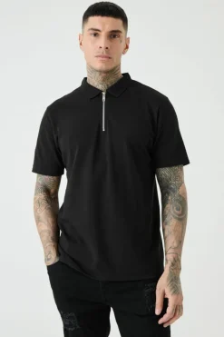 Tall 1/4 Zip Pique Polo