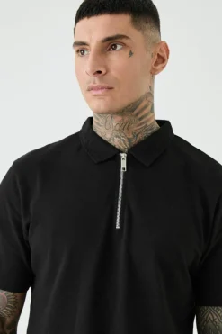 Tall 1/4 Zip Pique Polo