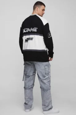 Tall Acid Wash Strappy Relaxed Fit Cargo Trousers