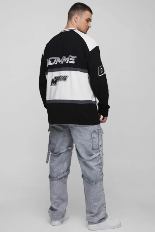 Tall Acid Wash Strappy Relaxed Fit Cargo Trousers