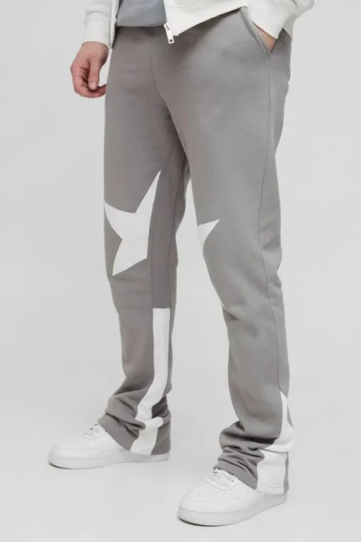 Tall Applique Slim Star Gusset Jogger