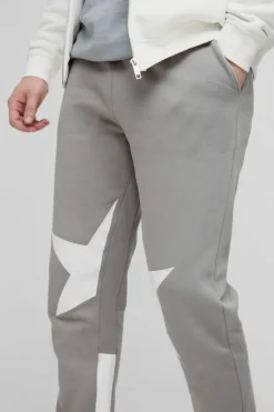 Tall Applique Slim Star Gusset Jogger