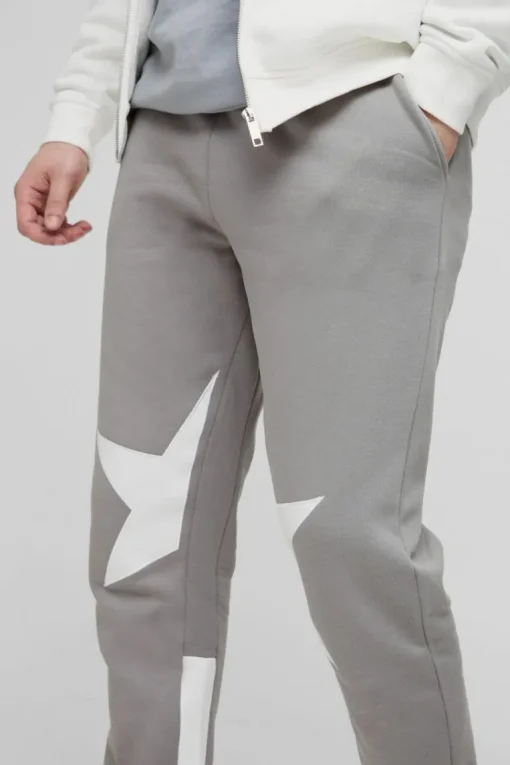 Tall Applique Slim Star Gusset Jogger