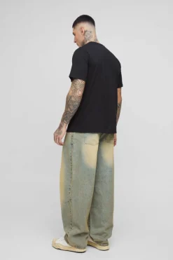 Tall Balloon Fit Pleat Knee Tinted Jeans