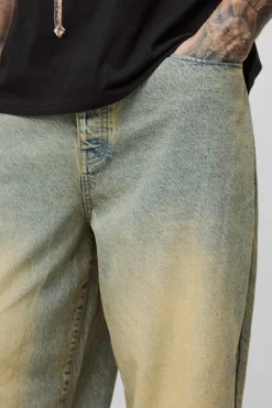 Tall Balloon Fit Pleat Knee Tinted Jeans
