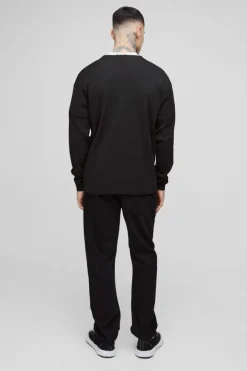 Tall Basic Regular Fit Cardigan in Black